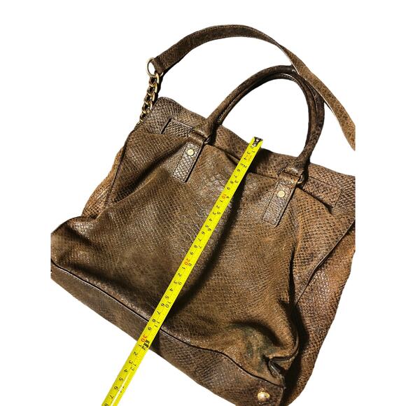 Michael Kors Large Hamilton‎ Crocodile Brown Tote! Rare Purse Bag - Picture 9 of 14